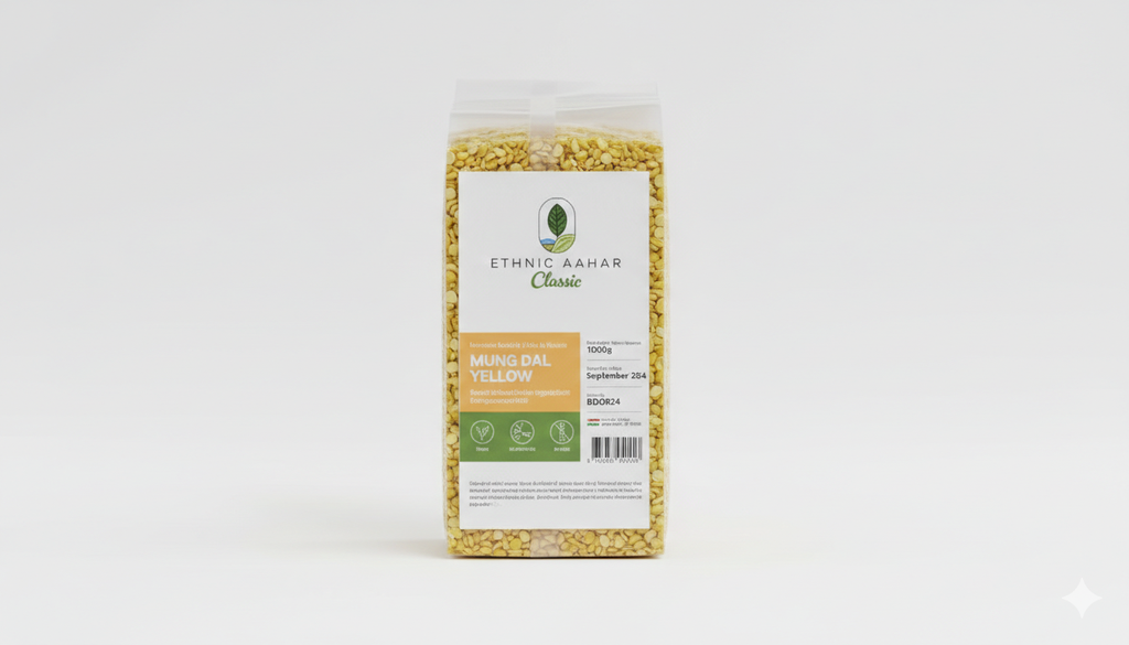 ETHNIC AAHAR MUNG BEANS DAAL YELLOW 1 KG