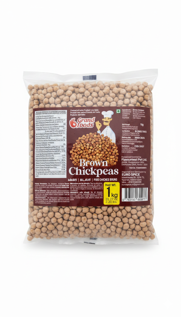 BROWN CHICK PEAS (KADALA) 1 KG - GRAND FOODS