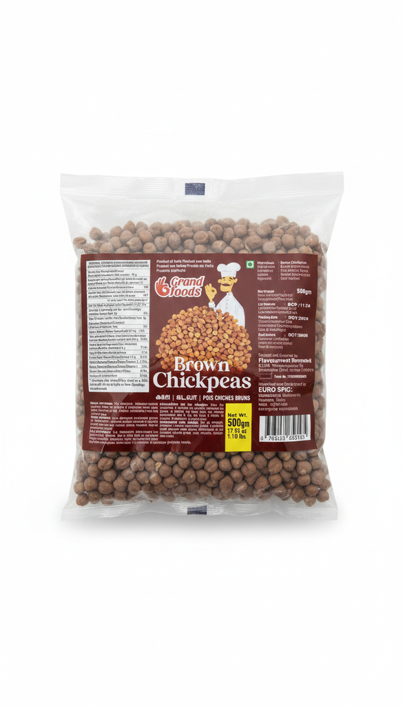GRAND FOODS BROWN CHICK PEAS(KADALA) 500 GM
