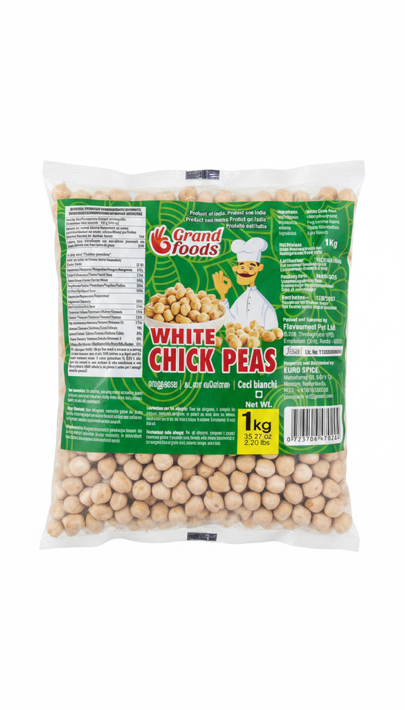 [723706470204] GRAND FOODS WHITE CHICK PEAS 1KG