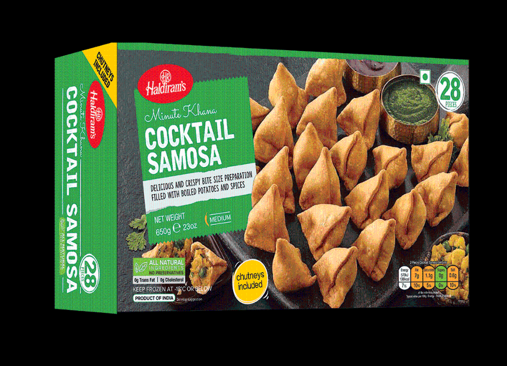 [8904063211064] HALDIRAM FROZEN COCKTAIL SAMOSA (28 PCS) 650 GM