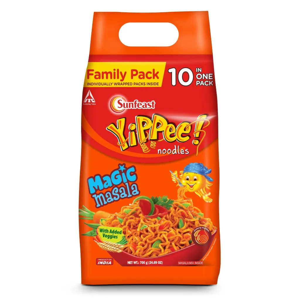 [8901725011352] YIPPEE NOODLES MAGIC MASALA (10 X 70G) FAMILY PACK  700G