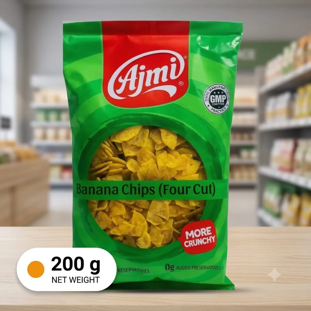 Banana Chips Fourcut 300 g - Ajmi