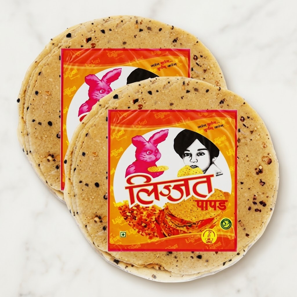 Lijjat Papad Jeera 7" 200G